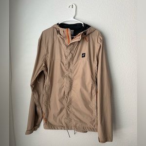 Dutch Bros Khaki Hooded Full Zip
Windbreaker Rain Jacket